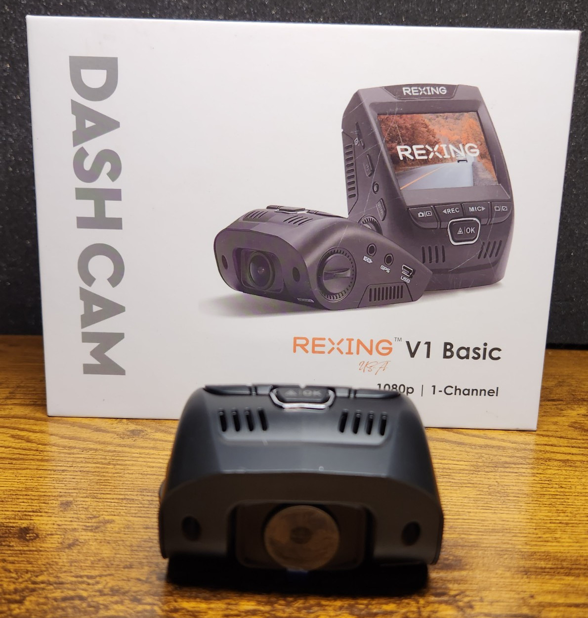 Rexing V1 Basic Dash Cam 1080p Car DVR Night Vision Open Box Tested Working