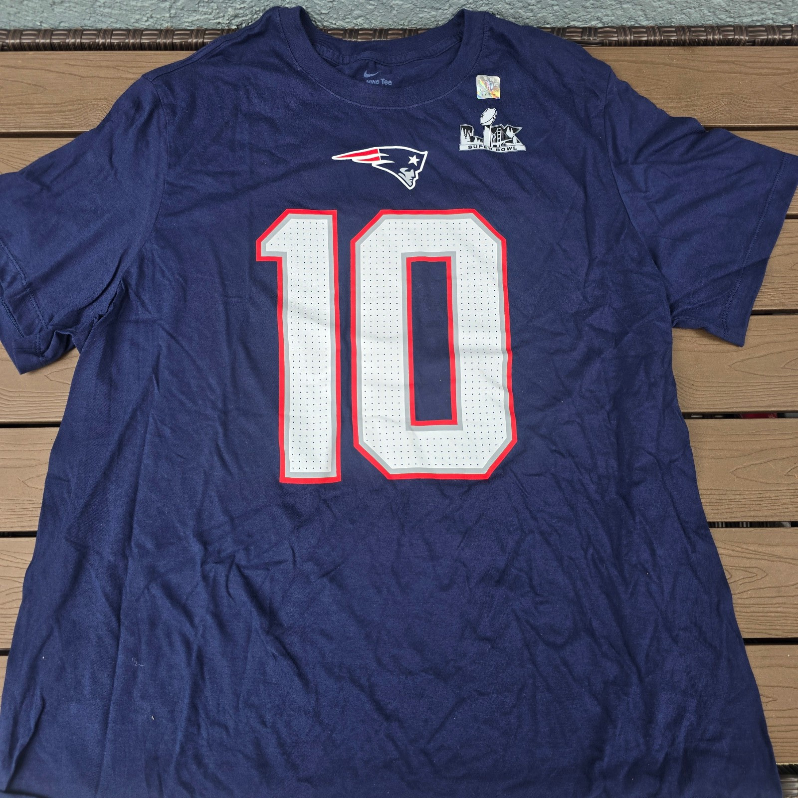 NWT Nike Men's XXL Drake Maye #10 New England Patriots Super Bowl LX T-Shirt