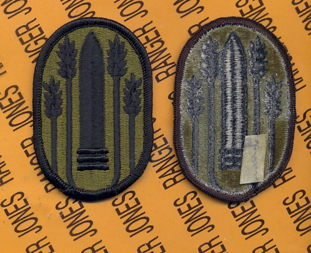 US Army 147th FA Field Artillery FIRES Brigade OD Green & Black uniform patch