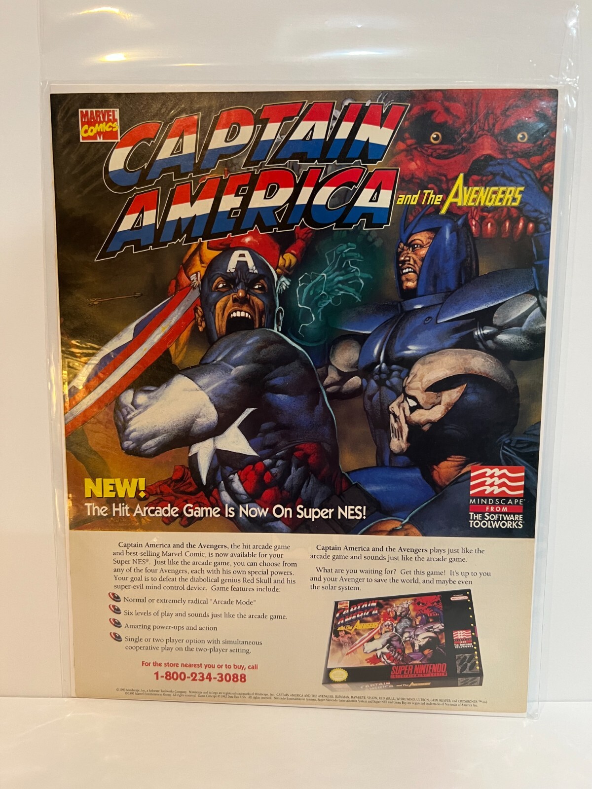 Captain America - Avengers - Promotional Magazine Ad - Super Nintendo - SNES