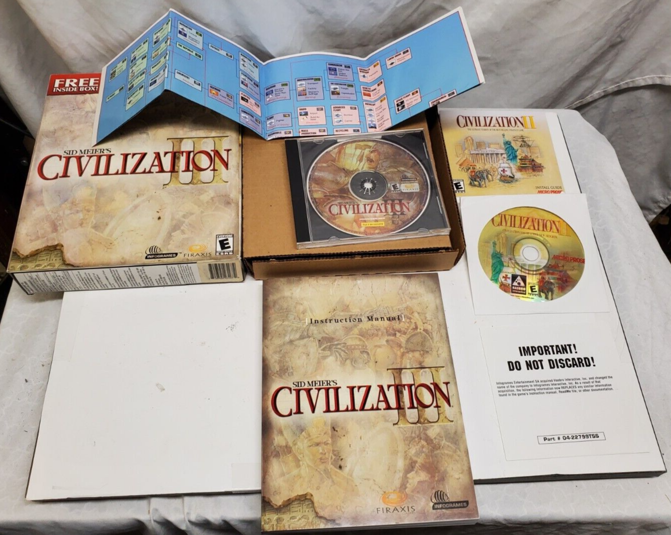 Infograms Sid Meir's, Civilization III & II Win 95/98/Me/XP/2K Big Box