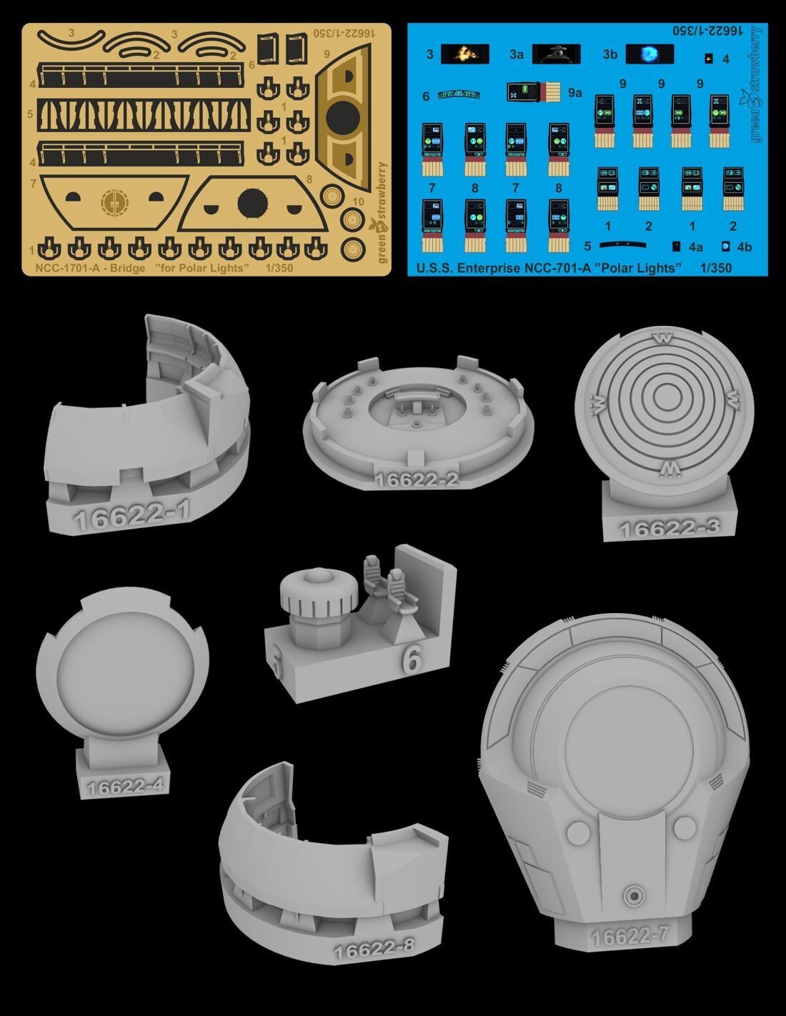 Green Strawberry 1/350 Star Trek USS Enterprise NCC-1701-A Bridge