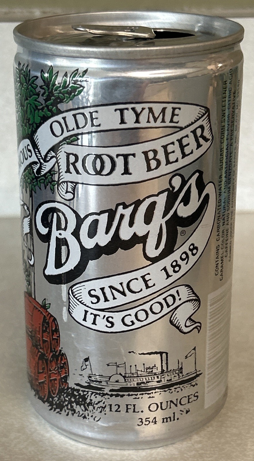 Vintage BARQ’S Root Beer Empty 12oz. Aluminum Pull Tab Can