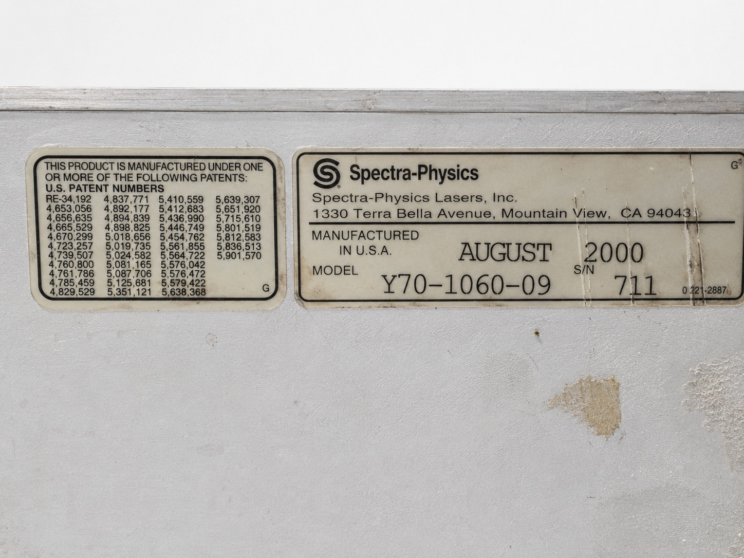 Spectra-Physics Y70-1060-09 Laser Diode Head