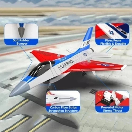 USA Volantex F16 EPP RC Airplane - 2.4GHz Easy Flyer, Ready Indoor/Outdoor Stunt
