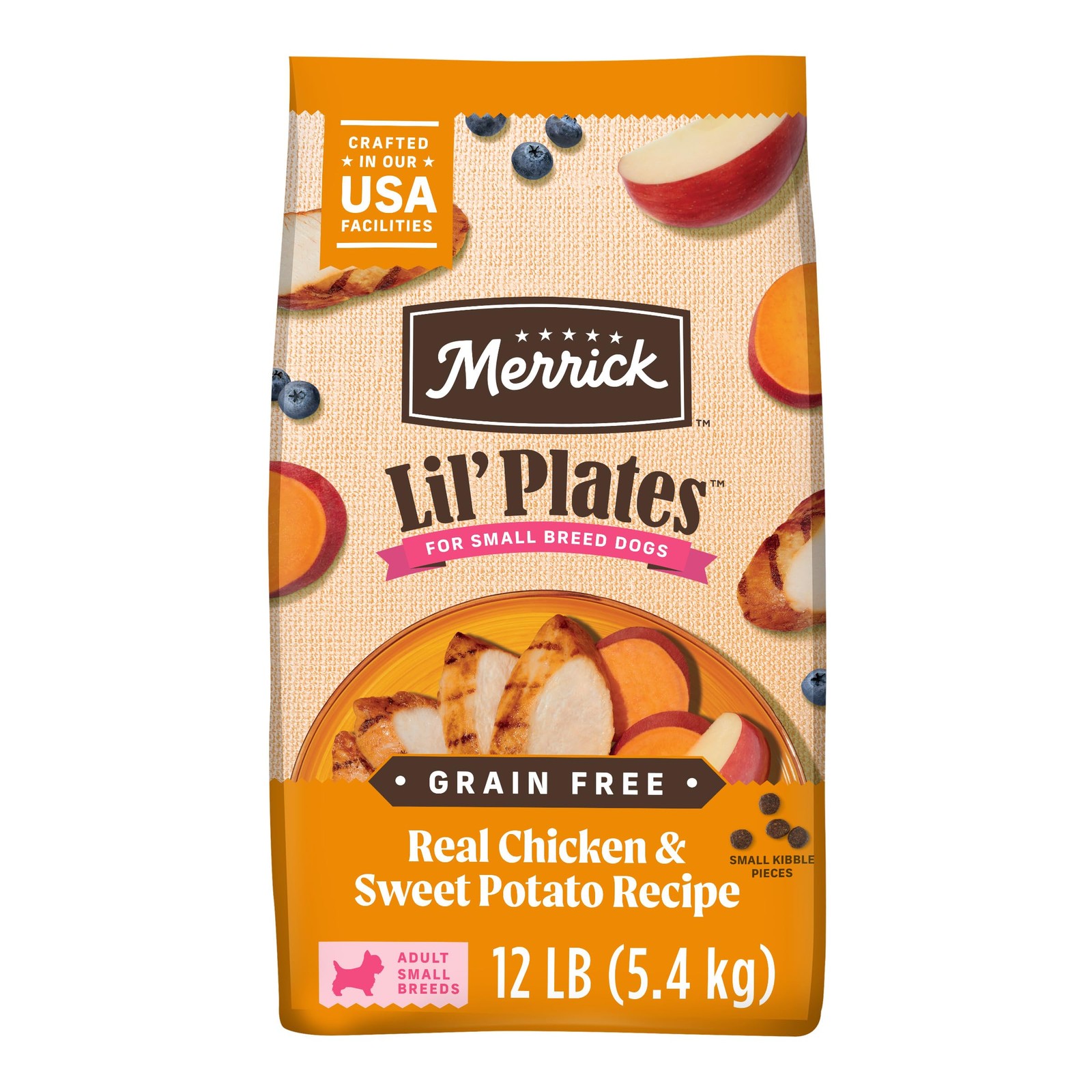 Merrick Lil' Plates Grain Free Small Dog Food, Real Chicken, Sweet Potato, 12lb