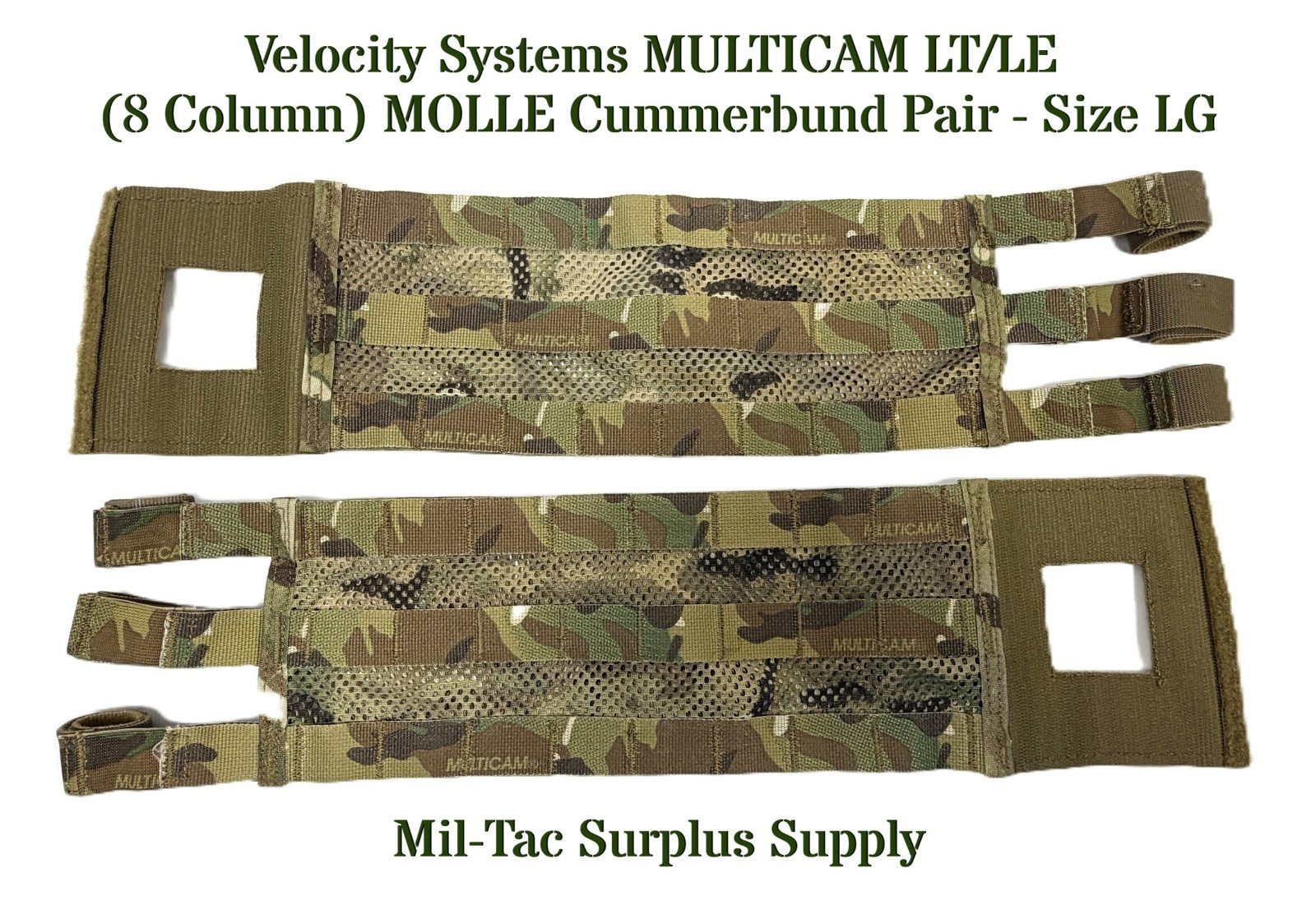 Velocity Systems MULTICAM SCARAB LT/LE (8 Column) MOLLE Cummerbund Pair -Size LG