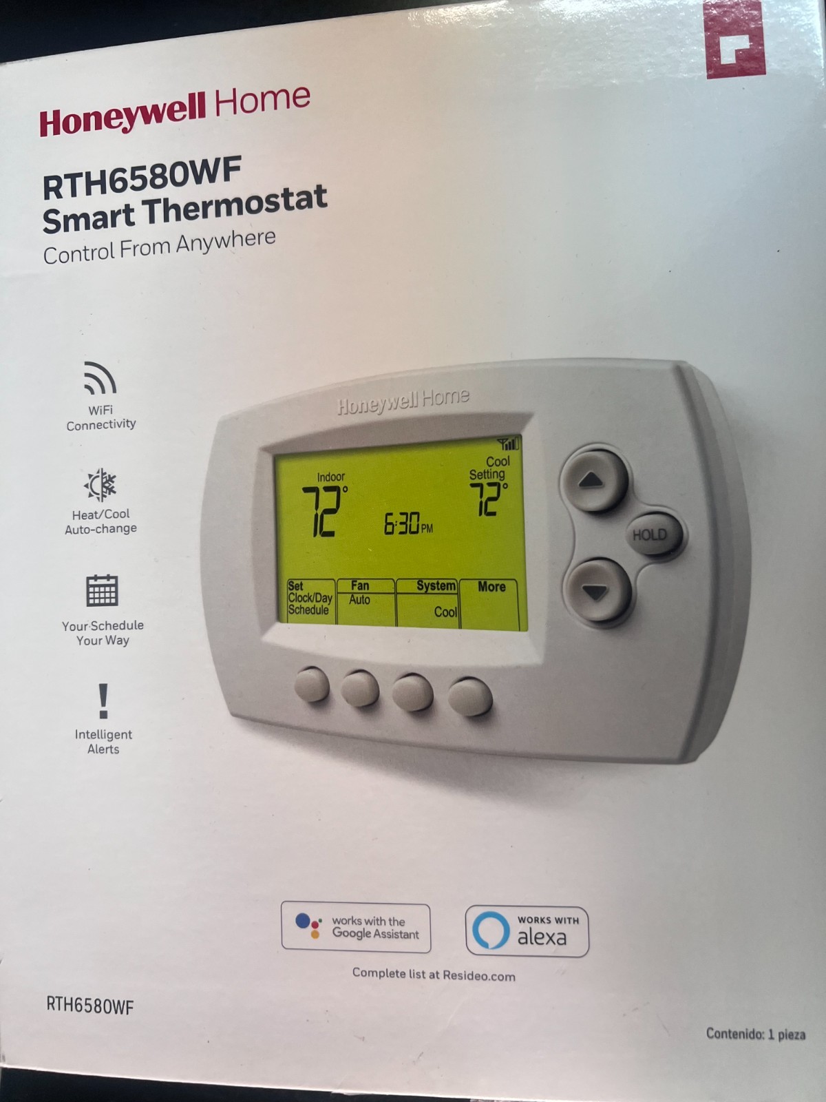 Honeywell RTH6580WF1001 Wi-Fi 7-Day Programmable Smart Thermostat #1955/OB