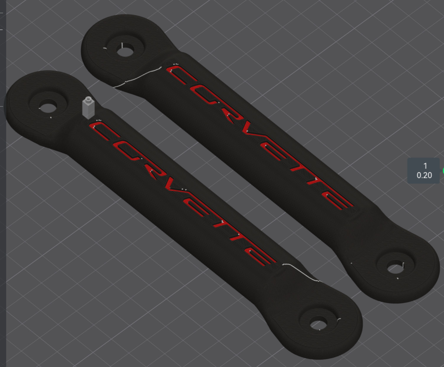 C6 Corvette Rear Hatch Handle - Redesign, Stong 3D Printed Part