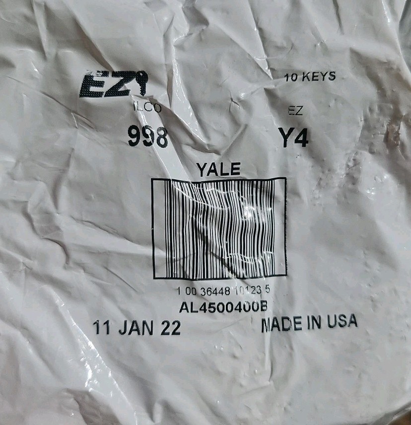 EZ ilco Yale Y4 / 998 Key Blanks. Lot of Five(10) Blank Keys.
