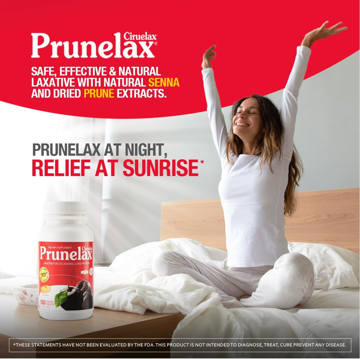 Ciruelax Regular Strength Laxative Tablets - Overnight Relief for Occasional Con