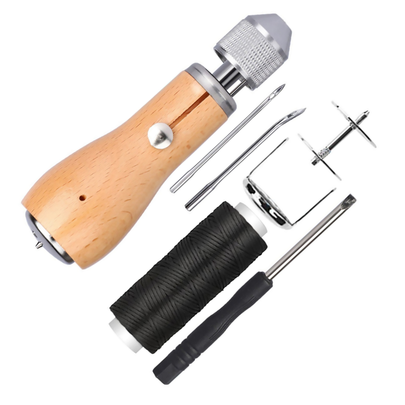 New Sewing Awl Tools Kit Leather Sail & Canvas Repair DIY Handmade Accessories E