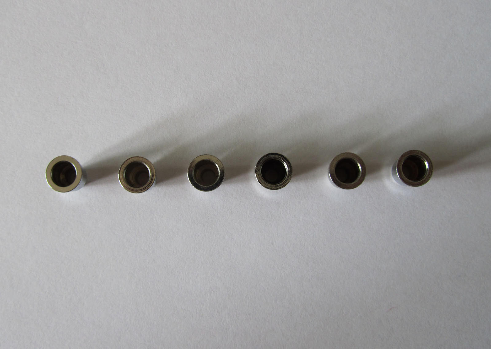 30pcs(5sets) Chrome Guitar String Ferrule 1/4" String Ferrules for Telecaster
