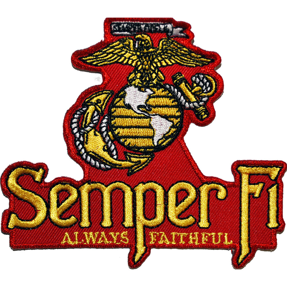 MARINE CORPS SEMPER FI "ALWAYS FAITHFUL" Embroidered Patch 3" (3130)