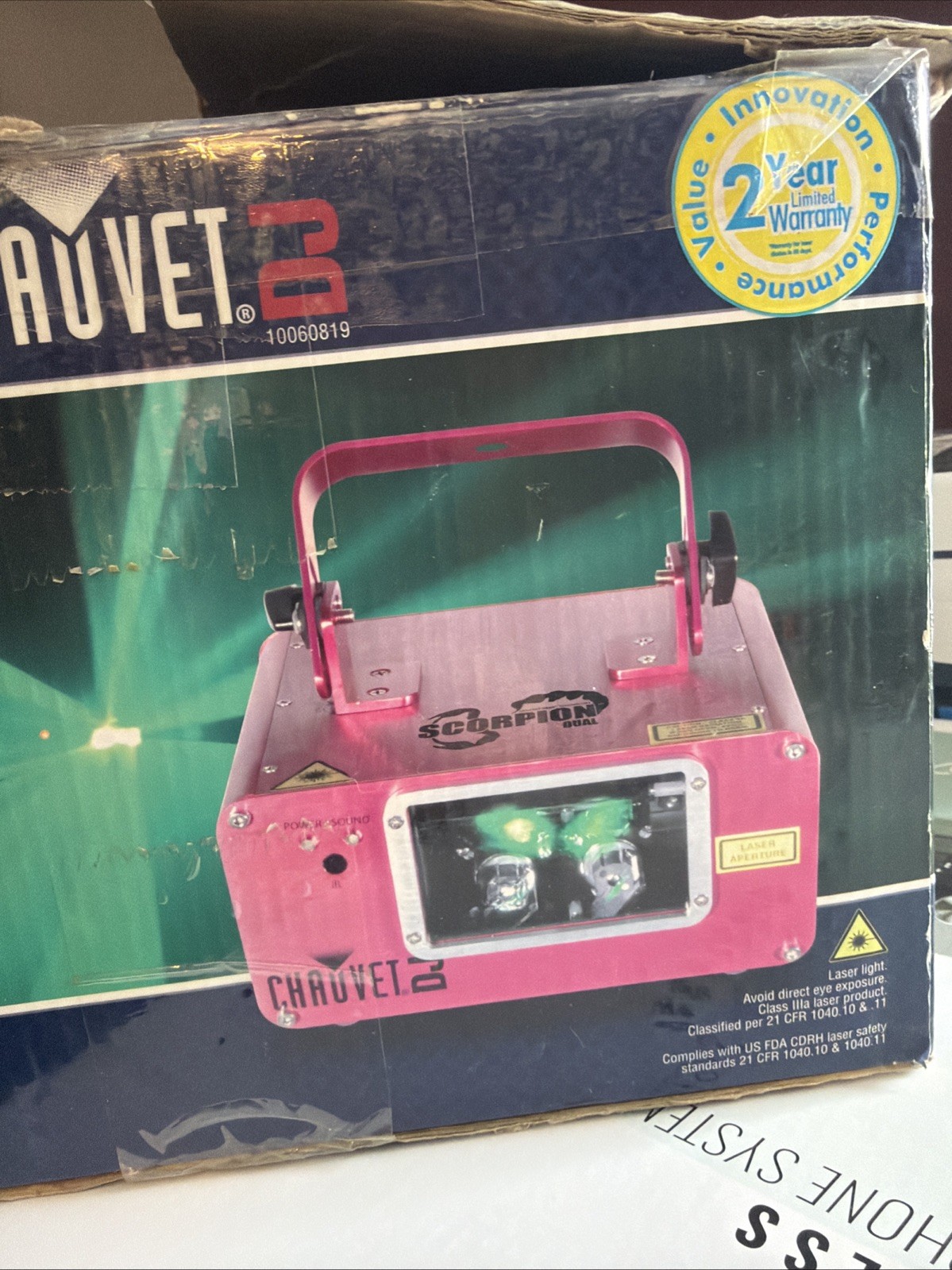 Chauvet Scorpion Green Only  Laser Light Effect – Tested & Working