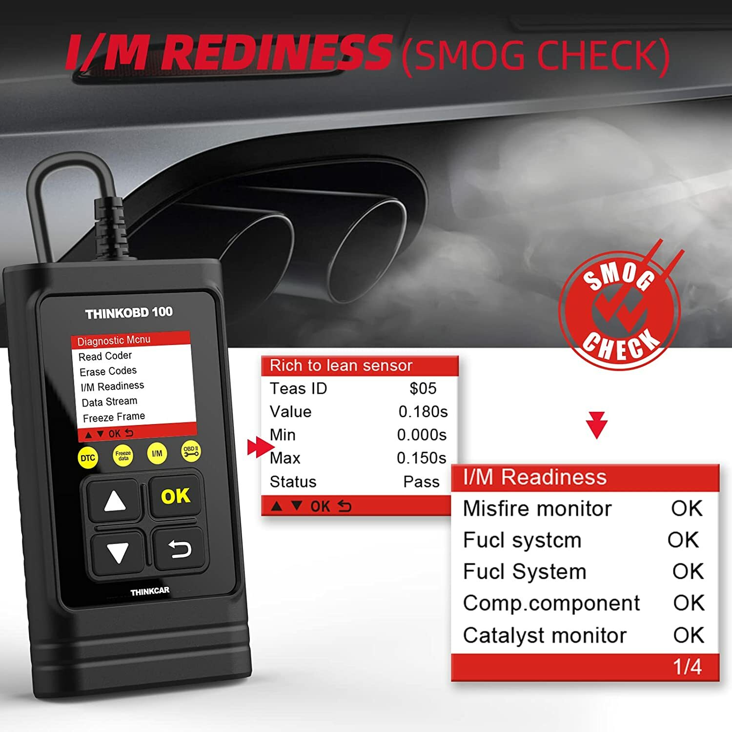 THINKCAR Full OBD2 Car Engine Code Reader THINKOBD100 Diagnostic Auto Scan Tool