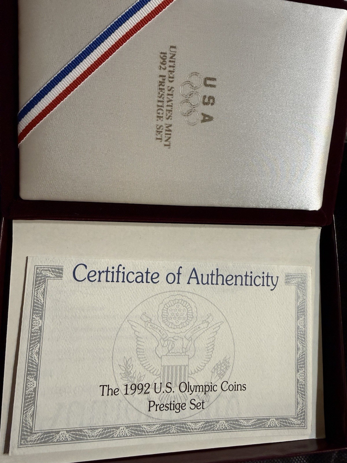 ⭐️1992 S Prestige Proof Set Olympics 90% Silver Dollar 7 US Coins⭐️