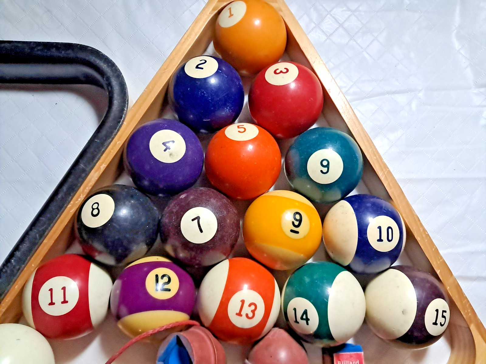 2-1/4" Full 16 Piece Pool Table Billiard Balls Pool Ball Set w/2 racks E25F
