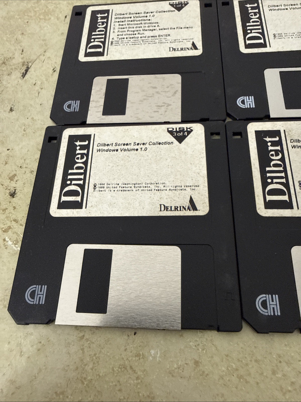 Dilbert Screen Saver Collection 3.5 Floppy 4 Discs