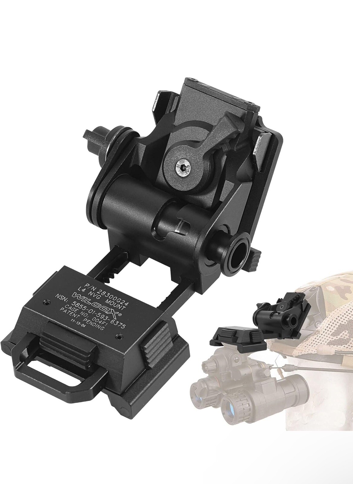 WADSN L4G24 Mount Fast Helmet Adapter Fit PVS15/PVS18/GPNVG18 Night Vision