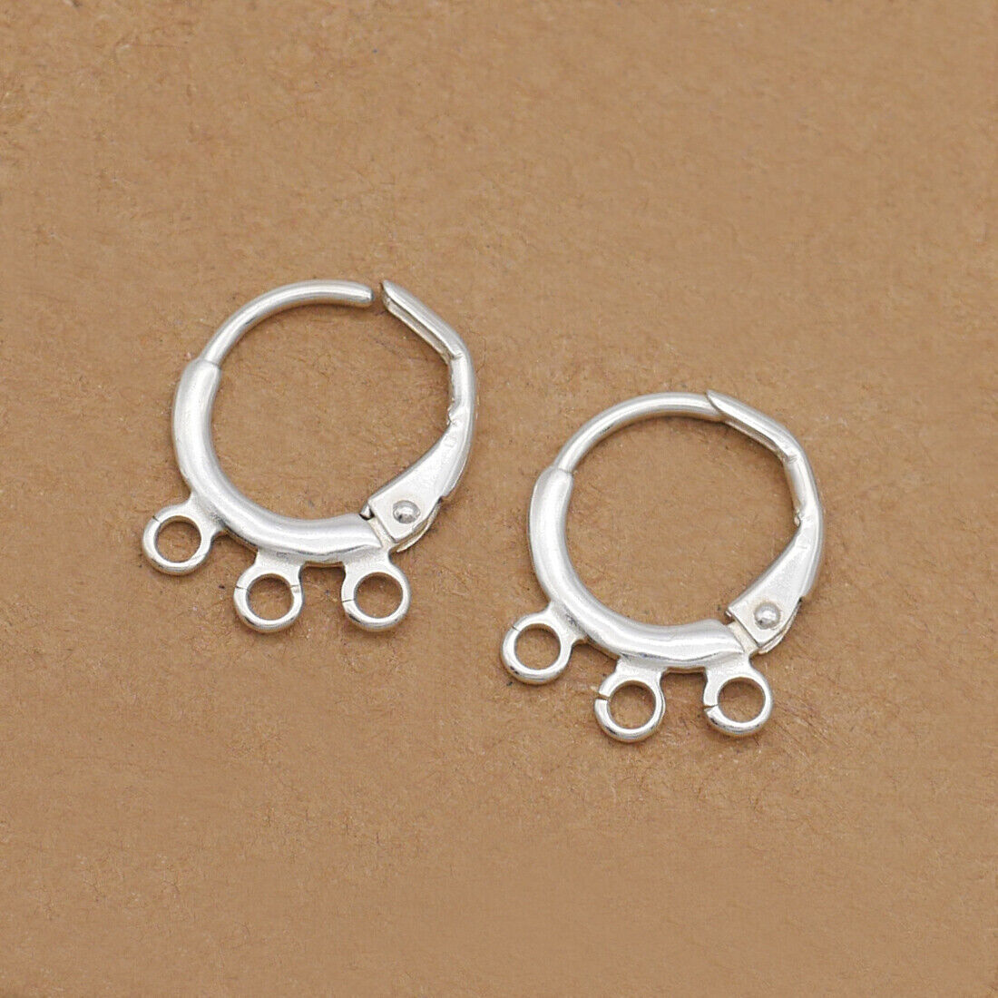 Sterling Silver Leverback Ear Wires Hoops Earring Findings + Open Rings A5280