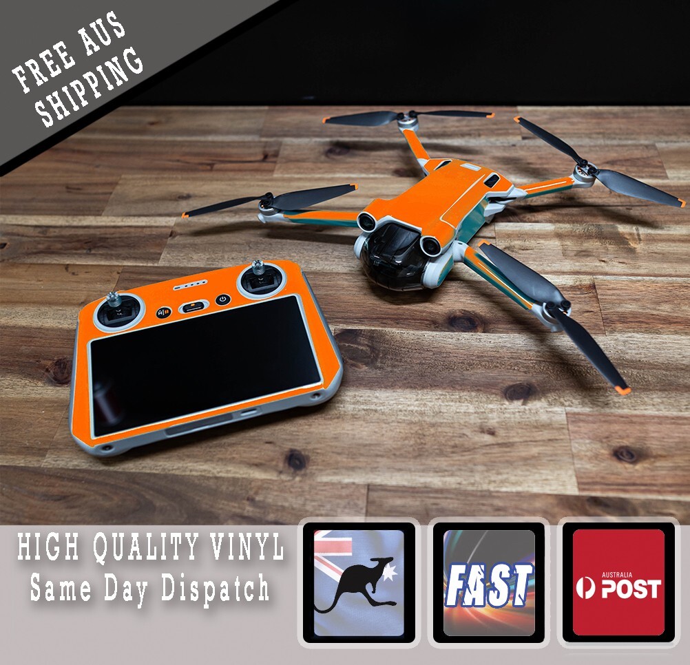 DJI MINI 3 Orange Drone Skin Wrap Stickers Decal Sticker  QLD Dispatch