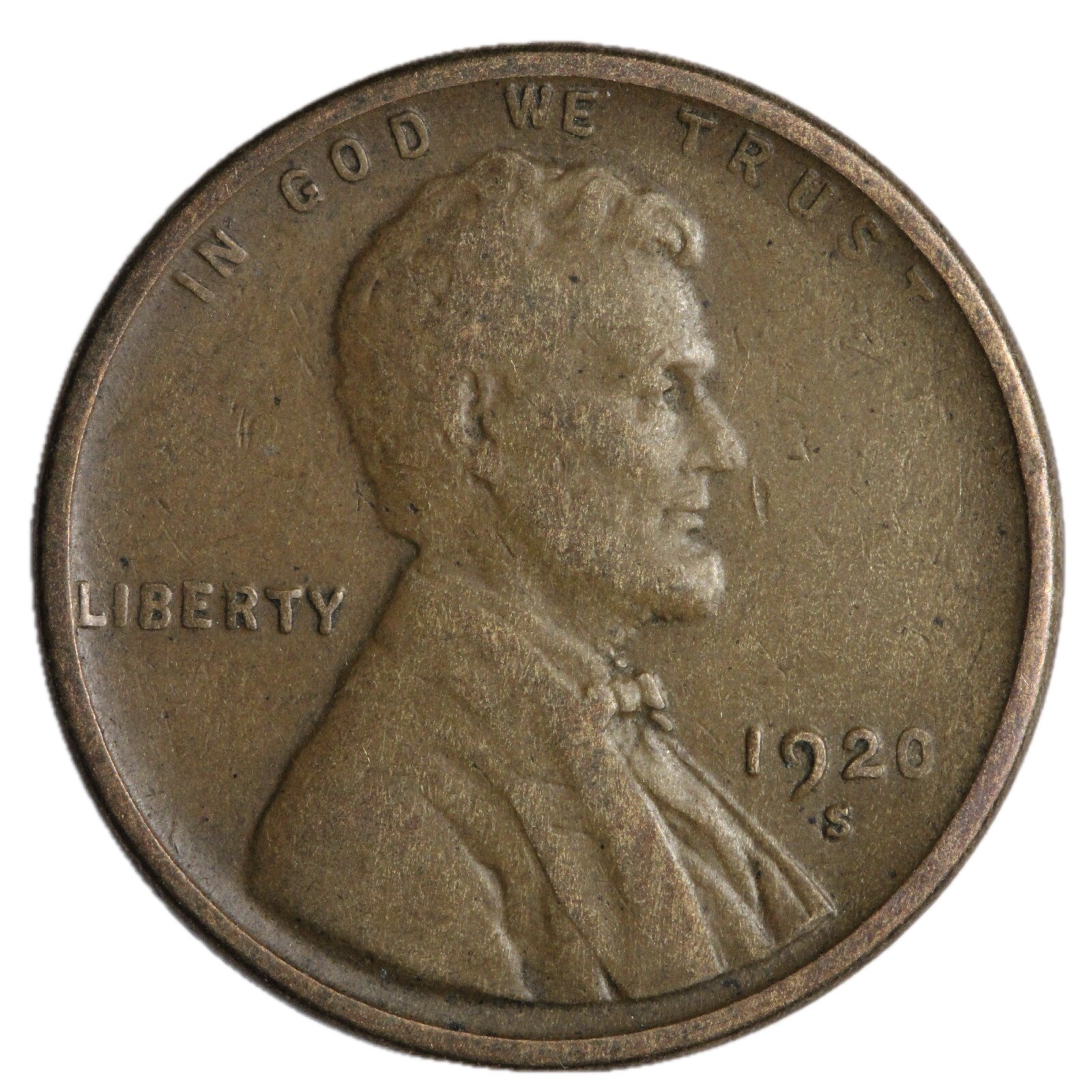 1920-S Lincoln Wheat Cent Penny F/VF Complete Your Album!!