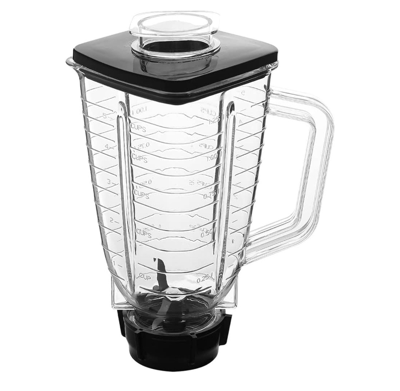 Replacement parts 40 Ounce Square Plastic Jar With Lid,Compatible with Oster