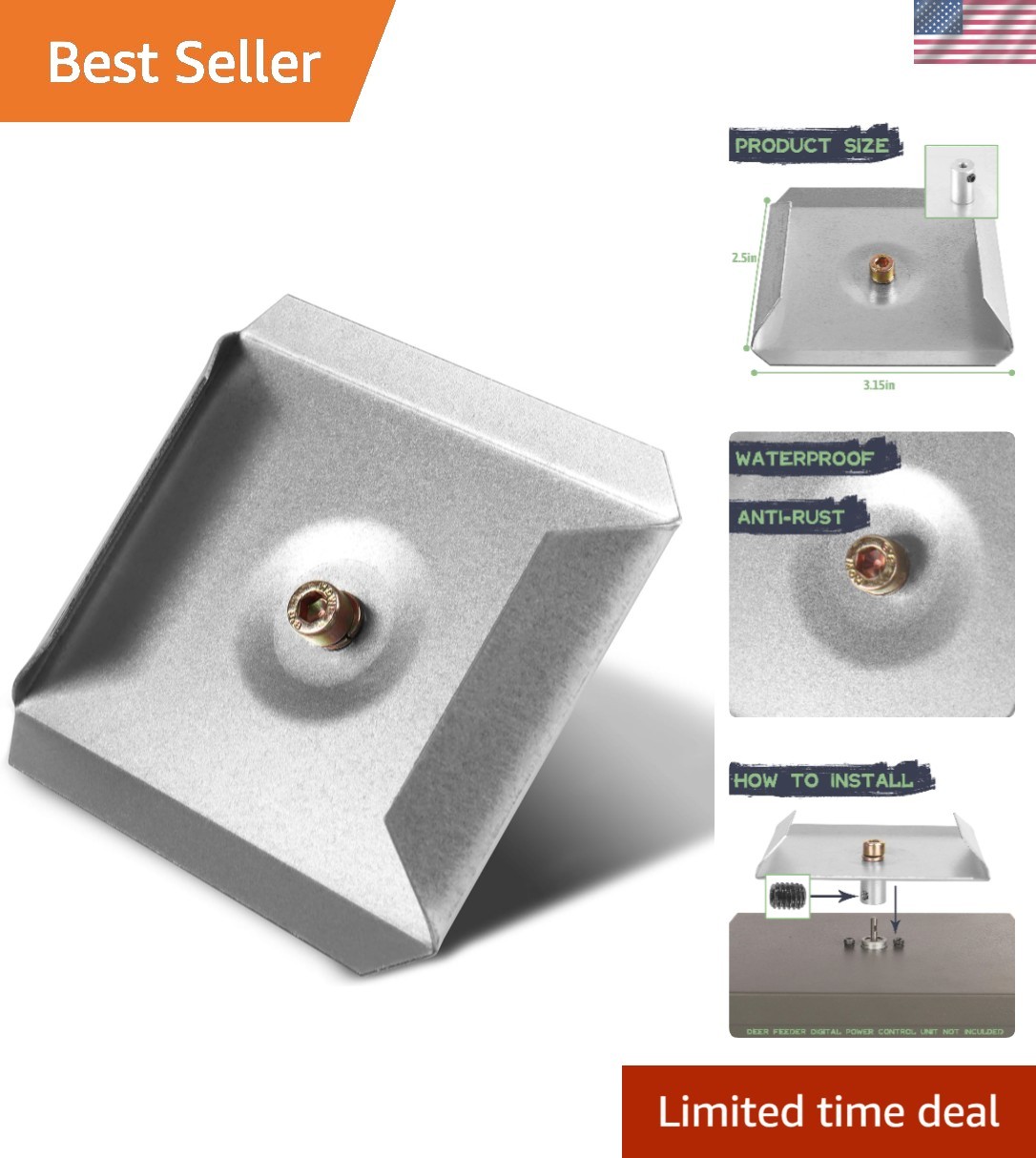 6-Volt Spinner Plate for Deer Feeder - 1/8”