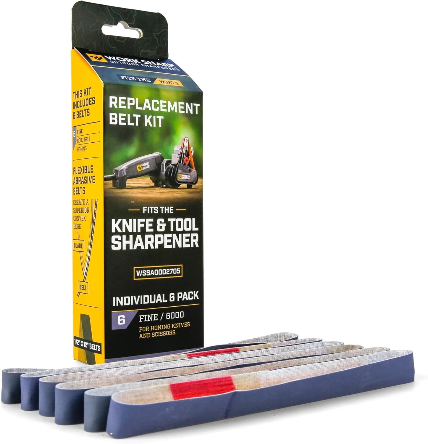 Knife & Tool Sharpener 6000 Grit Fine Replacement Belt Kit WSSA000270