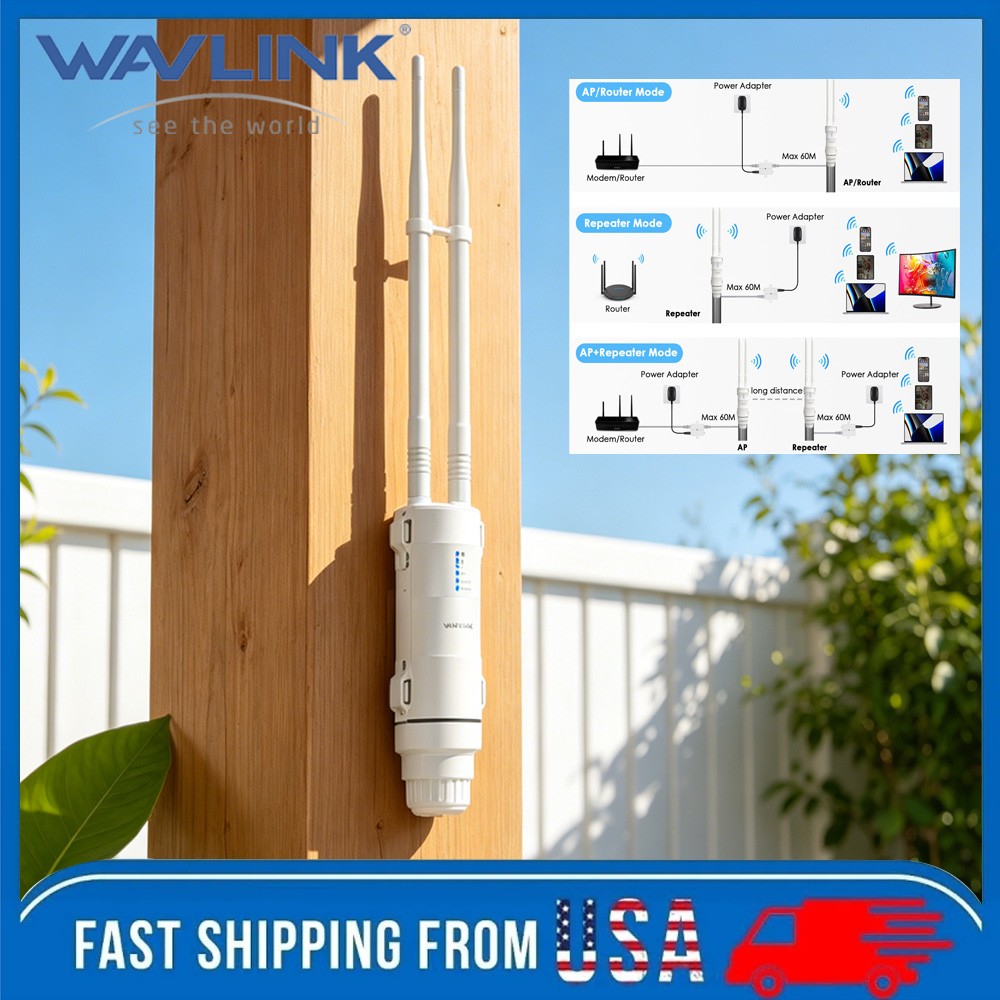 WAVLINK AC600 N300 WIFI Router Outdoor Long Range Extender AP Waterproof Outside