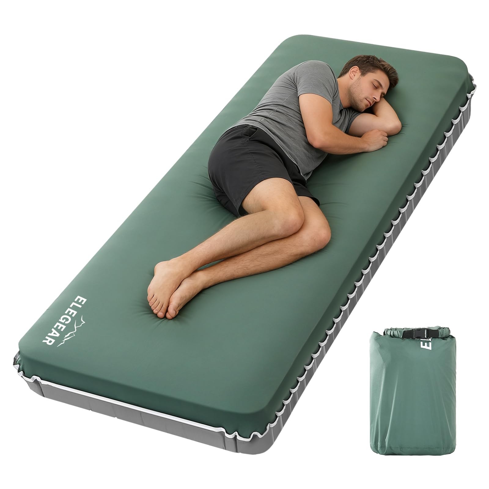 & Foam Camping Mattress, CumbreX™ 4" Ultra-Thick Memory Foam Sleeping Pad wit...