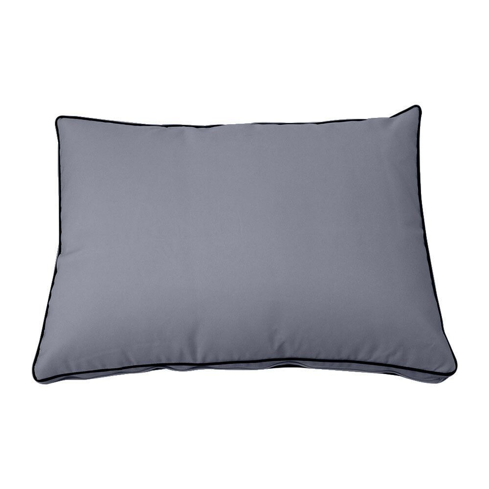 |SLIPCOVER ONLY| S1 Outdoor Bolster Back Pillow Covers Contrast Trim Crib AD001