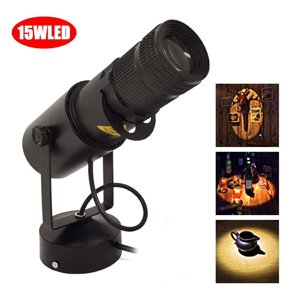 15W White Spot LED Stage Light with 4 Adjustable Apertures for DJ & Parties