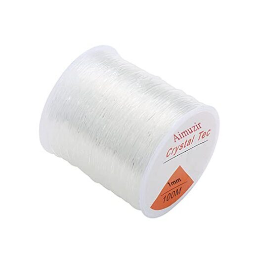328ft 1mm Clear Bead Cord Bracelet Beading Thread Crystal Elastic 9876we