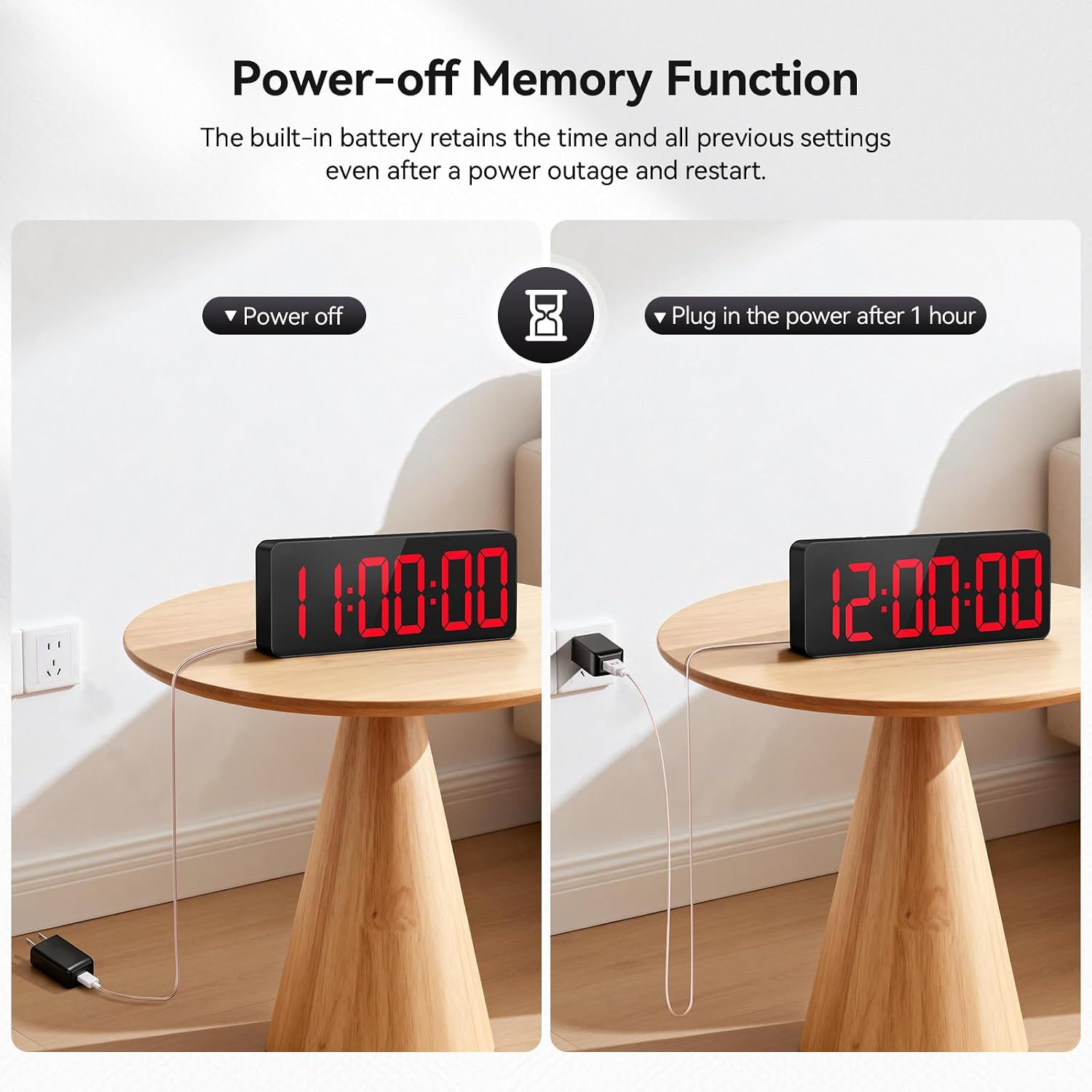 Gym Timer Clock, 12" LED Exercise Timer for Workout Intervals | Timer with Remot