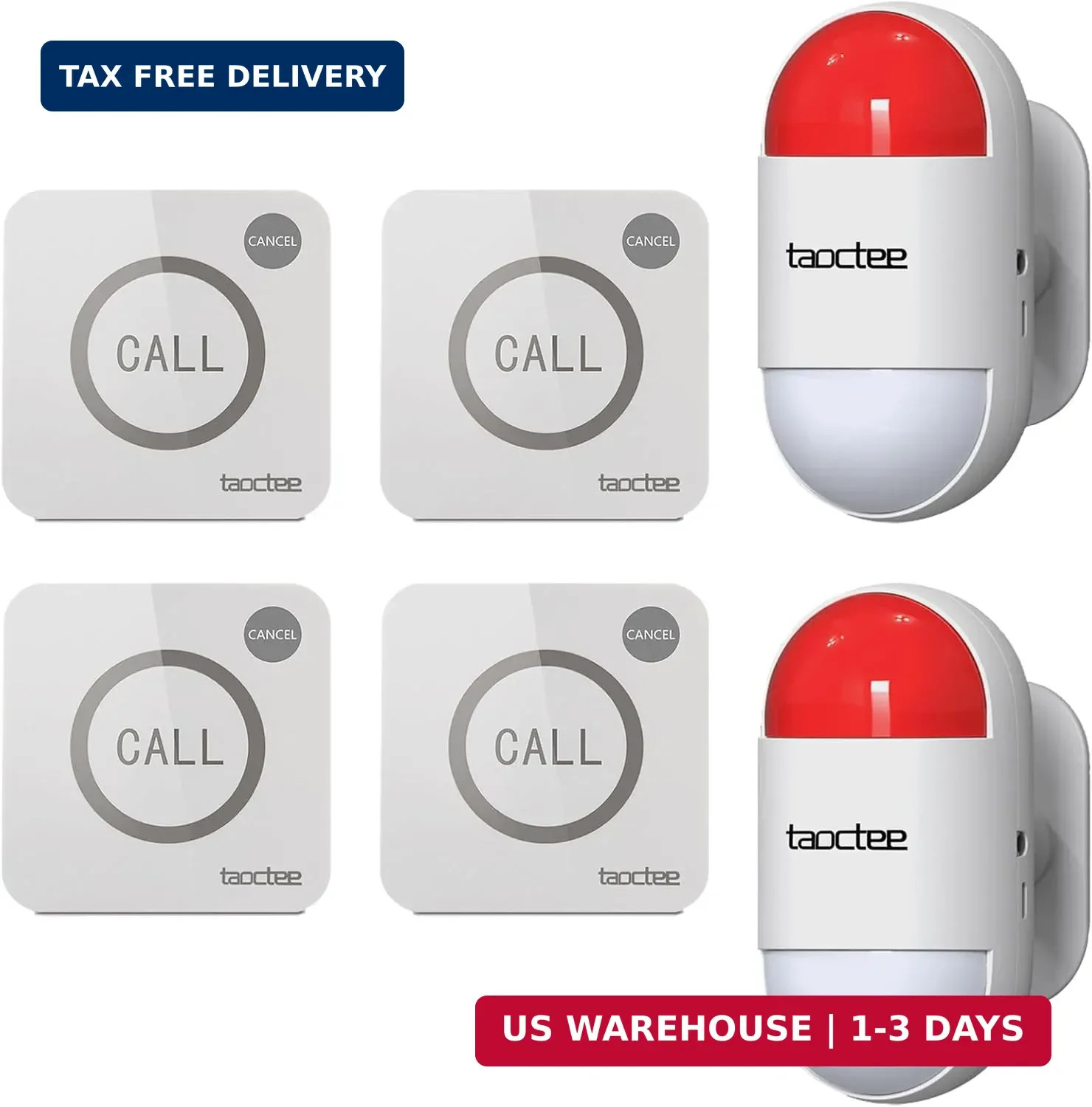 Panic Button Alarm for House Remote Control Office Siren Alarm System Sound & Li