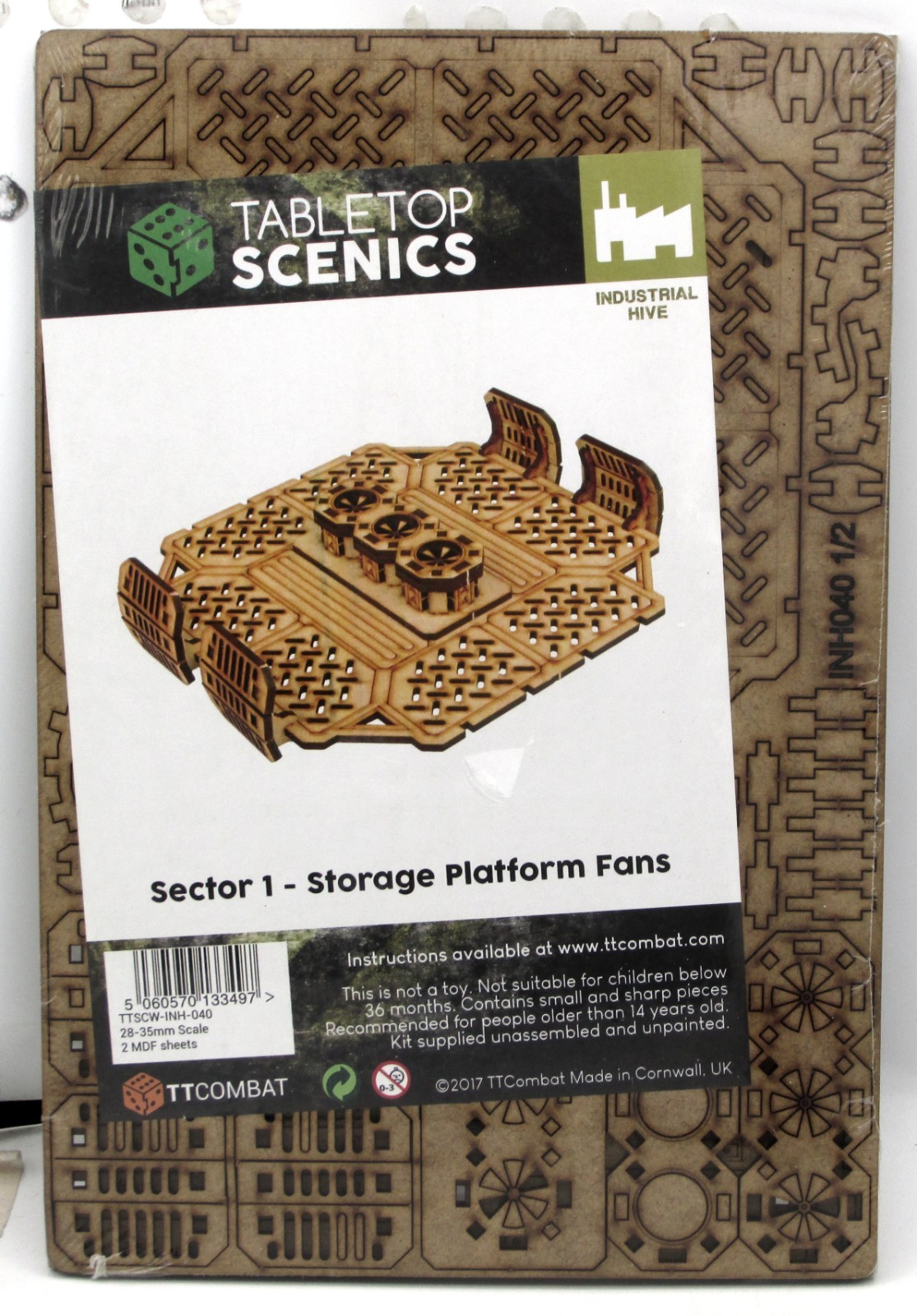 TTCombat TTSCW-INH-040 Sector 1 Storage Platform Fans (Industrial Hive) Terrain