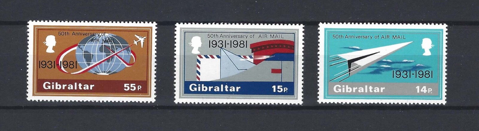Gibraltar 1981 airmail jubilee MNH  (g051)