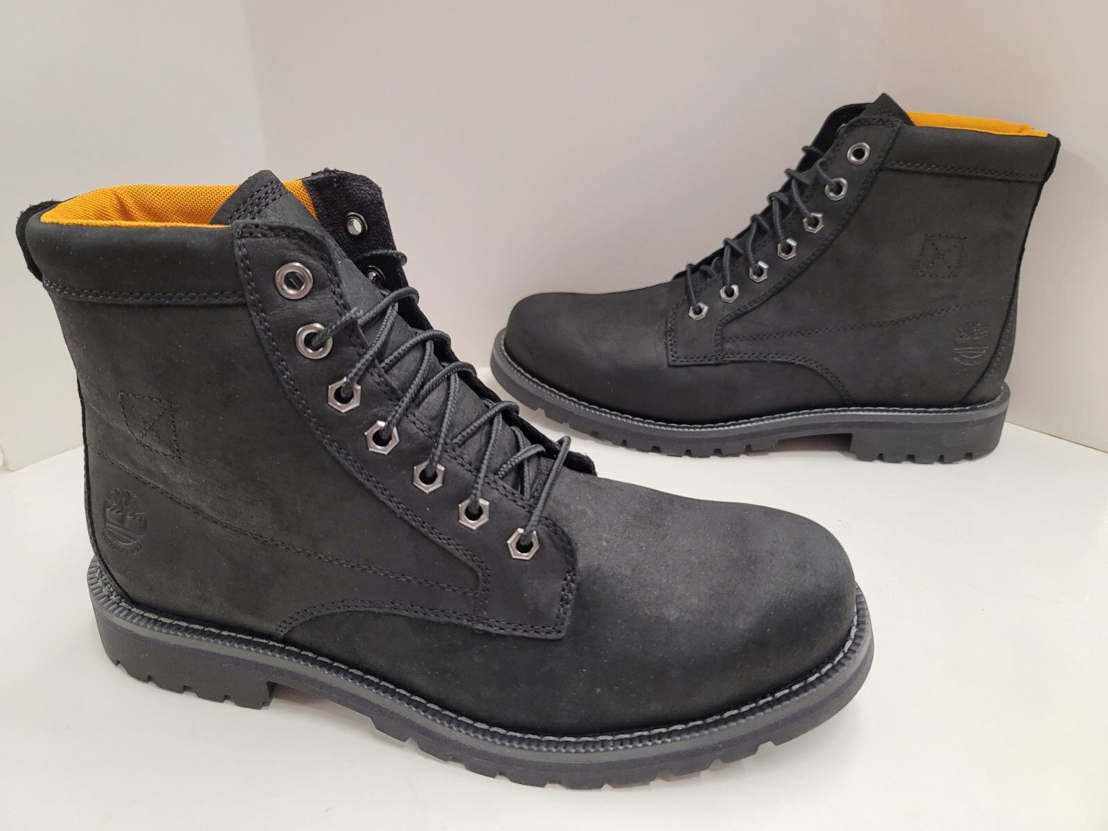 NIB Timberland REDWOOD FALLS Lace Up Boots Dress/Casual Black Suede TB0A44P1 015