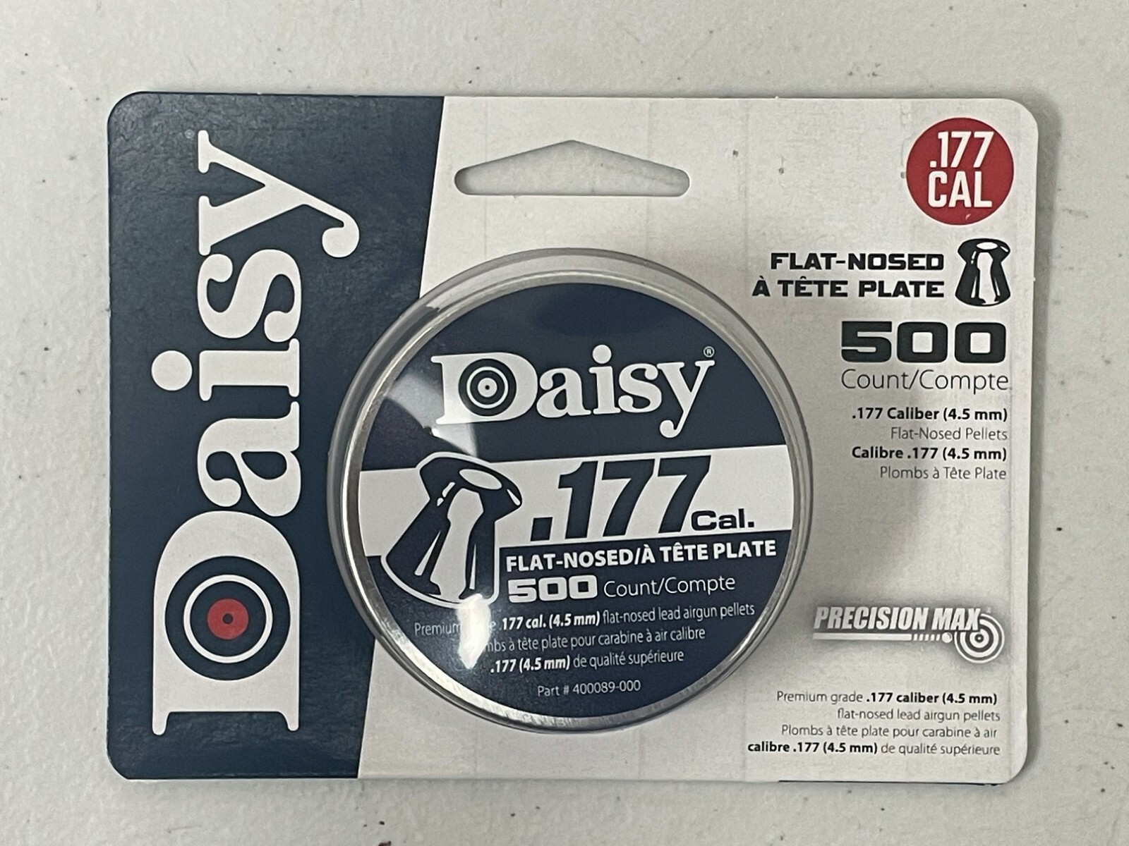 Daisy Flat Nose .177 Cal. Pellets  (Tin of 500 Count)