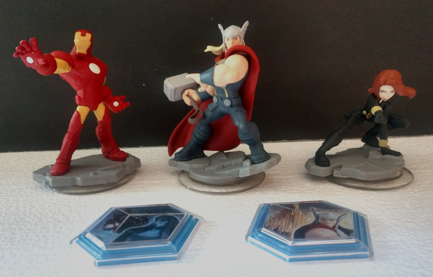 DISNEY INFINITY 2.0 LOT OF 5 MARVEL GAME FIGURES   THOR   IRON MAN   BLACK WIDOW