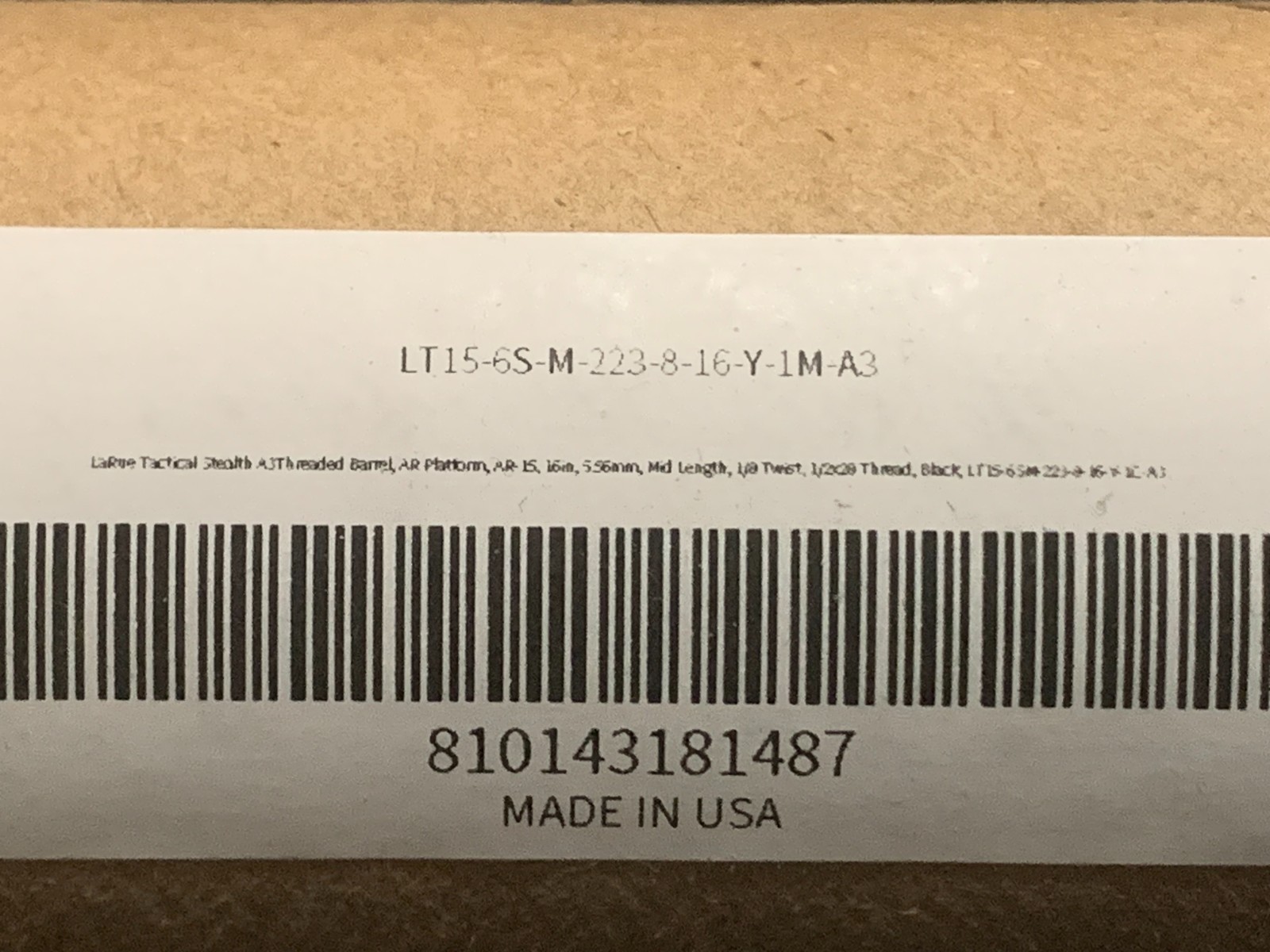 LaRue Tactical STEALTH 5.56 Barrel - 16"
