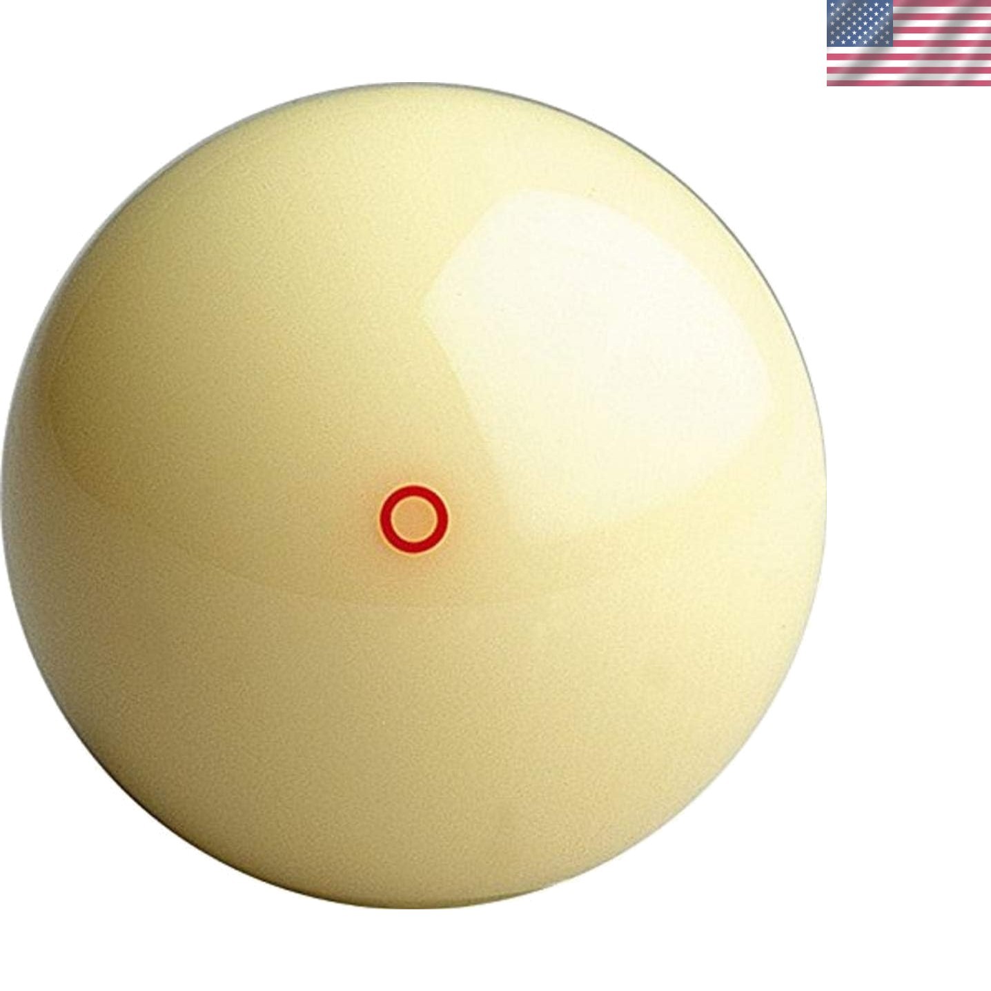 High Performance 2-1/4" Billiard Cue Ball - Enhance Your Skills with Red Circle