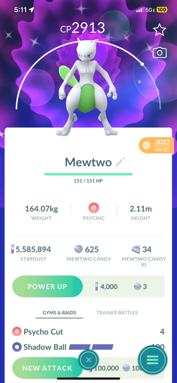 Pokémon Go - Shiny Mewtwo - PTC 80K Dust