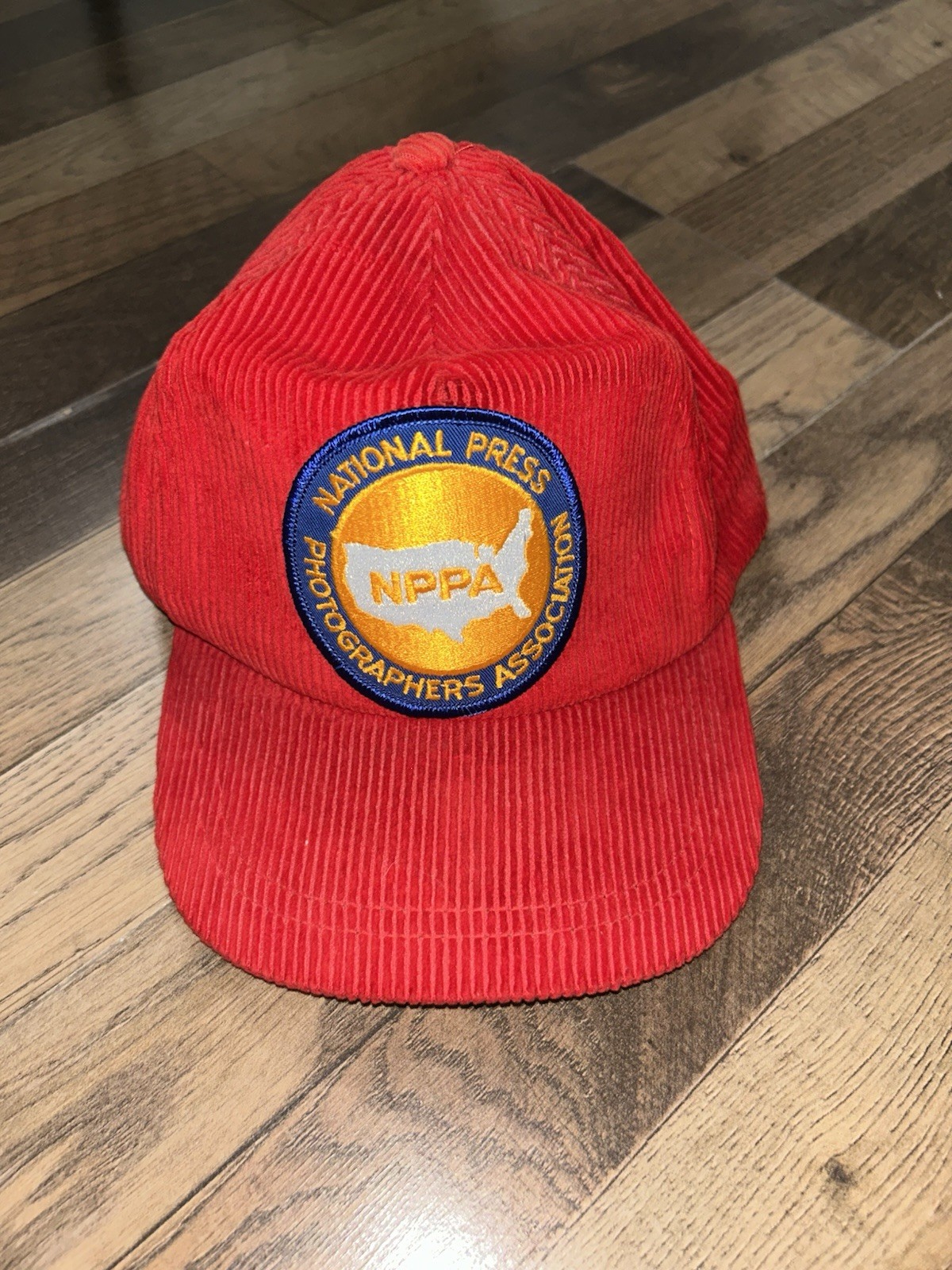 National Press Photographers Association PGA Golf SnapBack Hat Corduroy Vintage