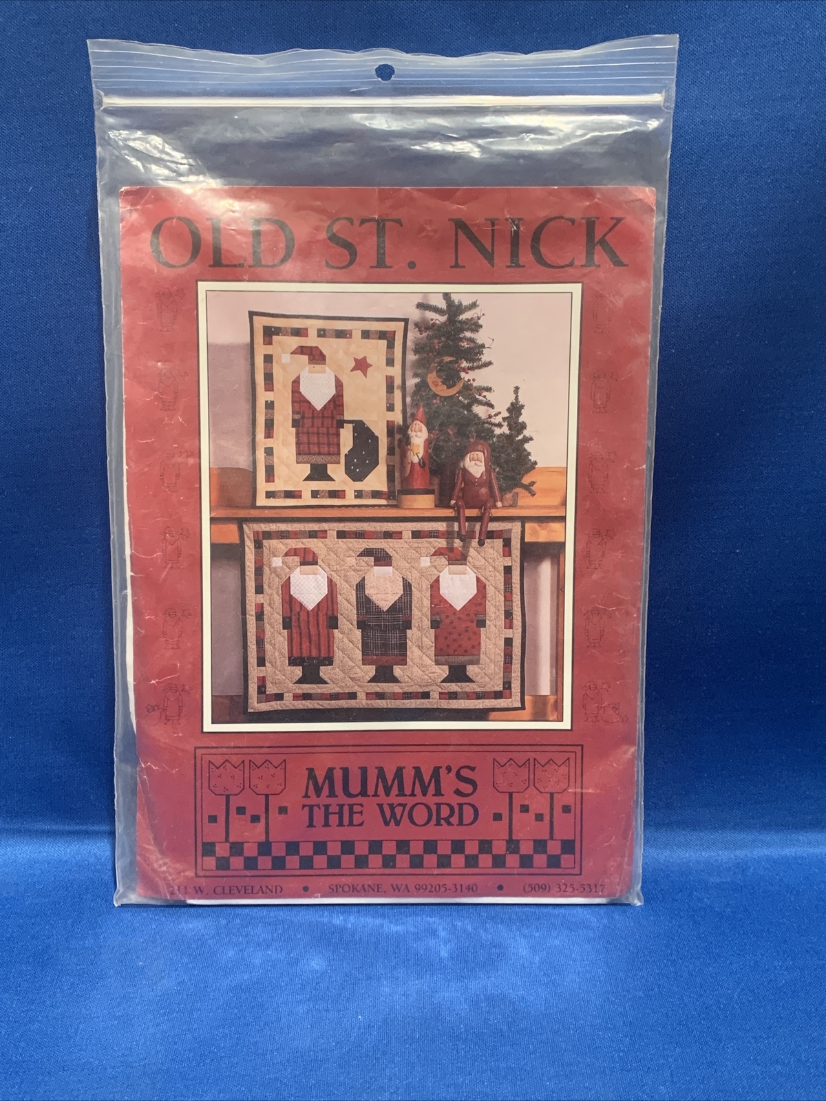 1992 OLD ST NICK Mumm's the Word Christmas Wall Quilt Pattern Christmas