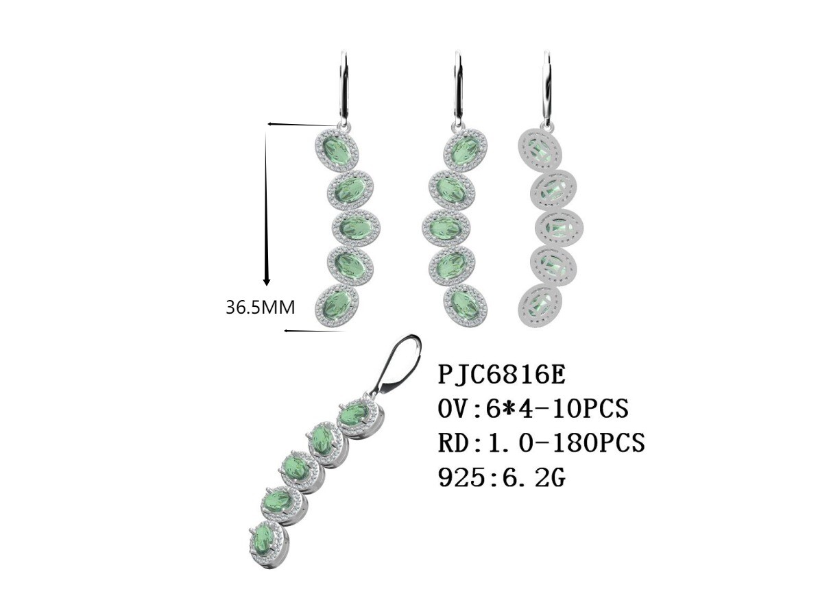 Sterling Silver Semi Mount Earrings Setting Oval OV 6x4mm