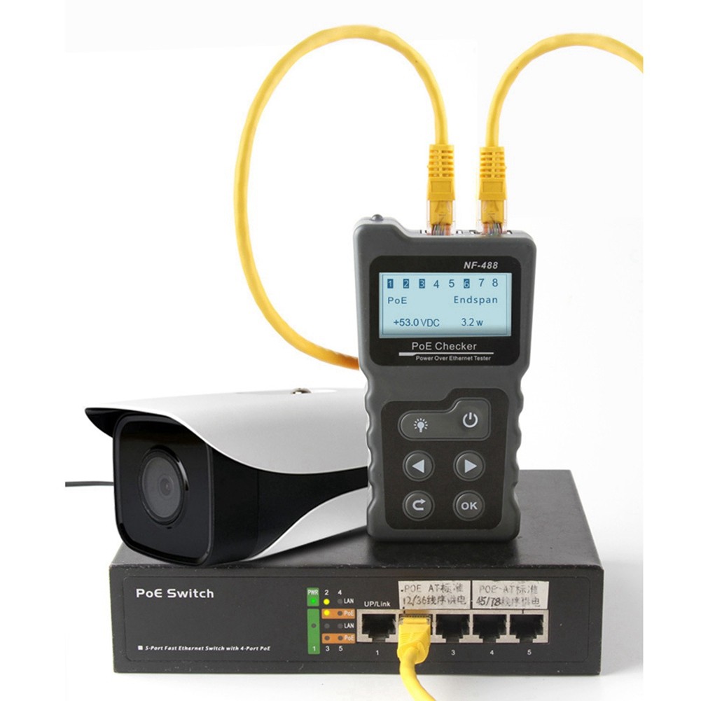 -488 PoE Test Cable Tracker Voltage Checker over the Ethernet Cat54186