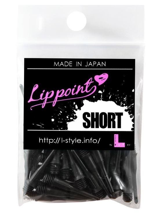 L-Style Shortlip Spike Lip Point Short Black 50 Pieces